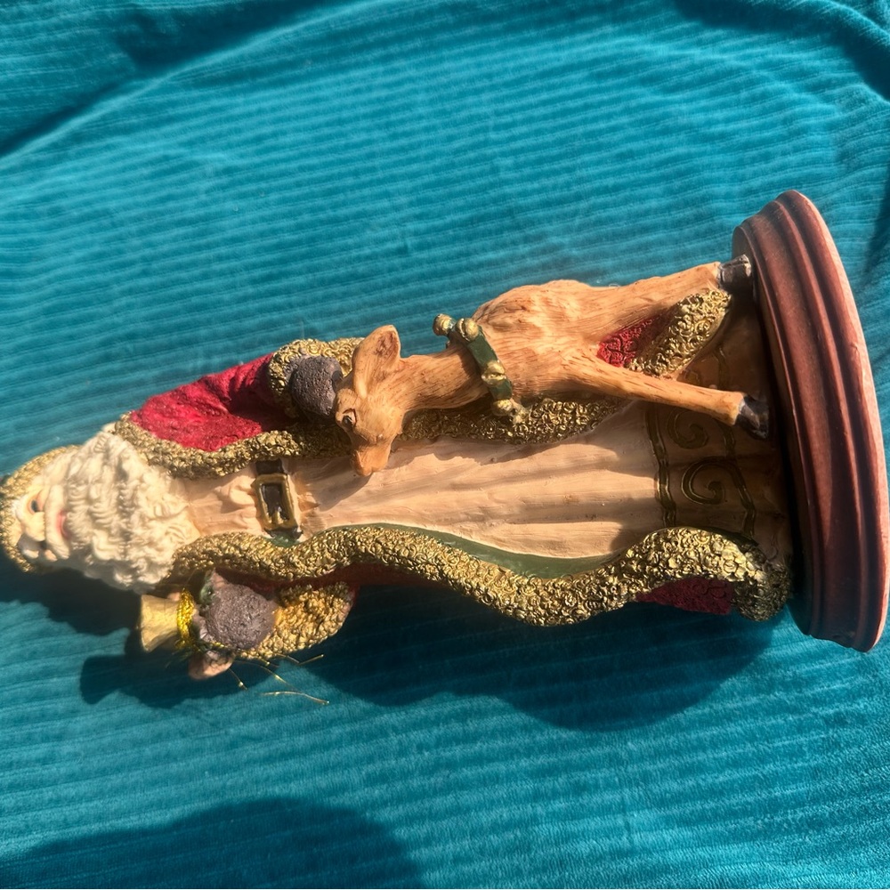 Santa Figurine with Deer